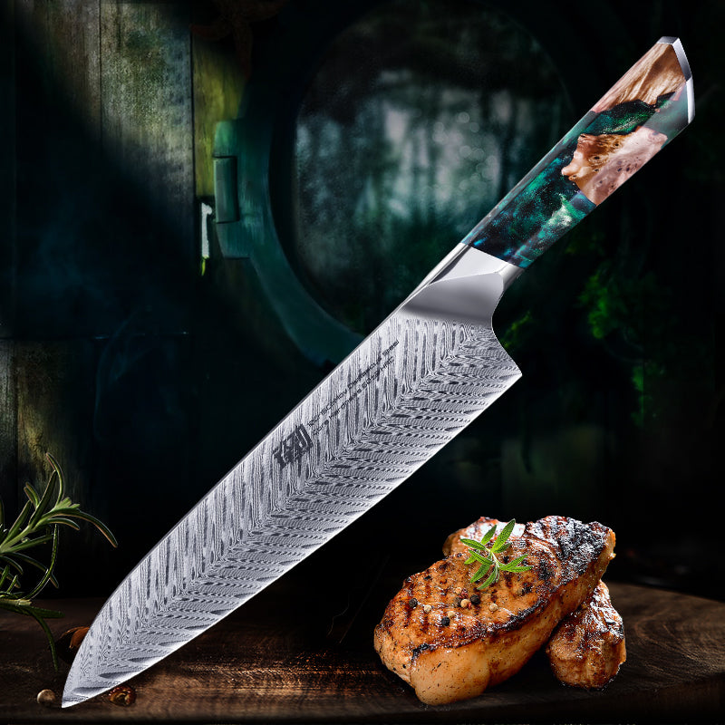 Fengjin Damascus Western Chef's Knife New Resin Handle Chef's Knife New Kitchen Knife