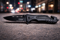 ElitEdge 10-970RD Aluminum Handle Tactical Rescue Spring Assist Knife