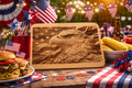 3D Laser Engraved Eagle on Flag