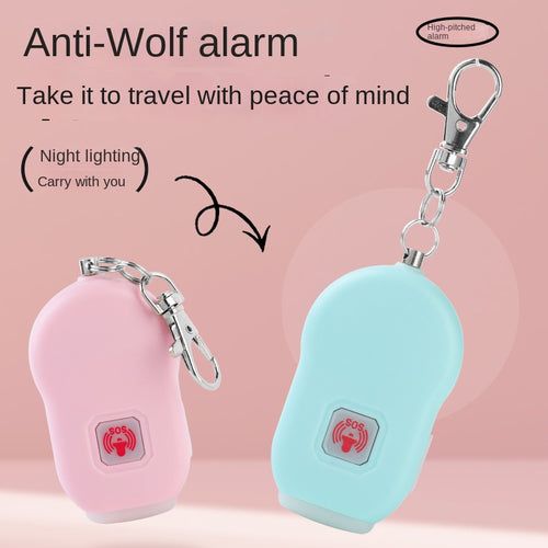 Cross-border New Charging SOS Personal Alarm for Women, Self-defense Anti-Attack Device with Outdoor LED Light Alarm
