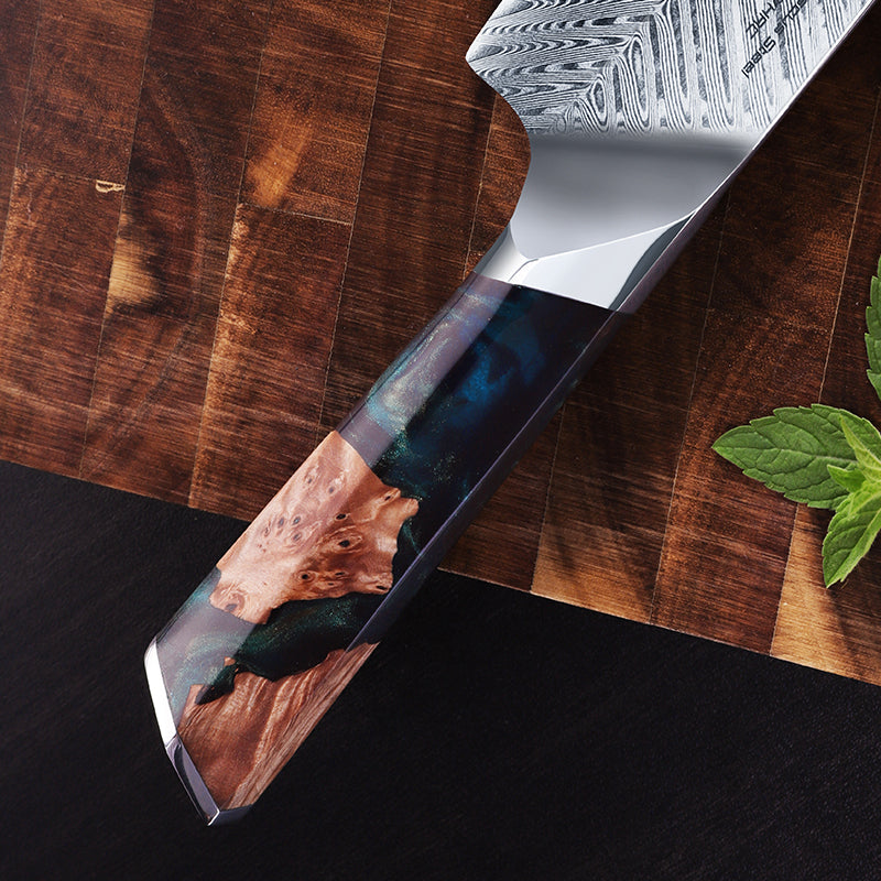 Fengjin Damascus Western Chef's Knife New Resin Handle Chef's Knife New Kitchen Knife