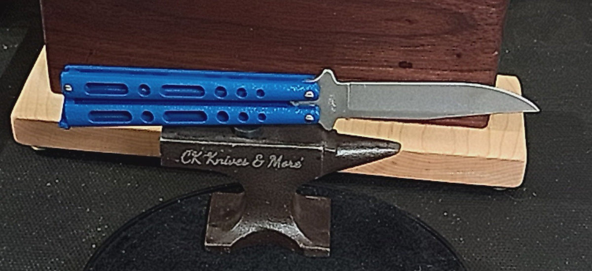Bench Mark Butterfly Knife Blue Stonewash