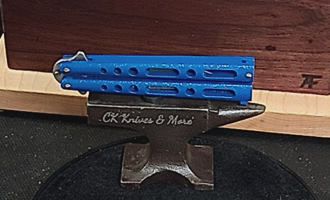 Bench Mark Butterfly Knife Blue Stonewash