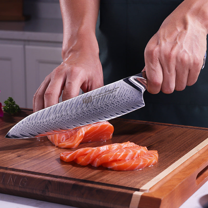 Fengjin Damascus Western Chef's Knife New Resin Handle Chef's Knife New Kitchen Knife