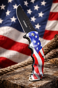 Snake Eye American Flag Tactical Knife