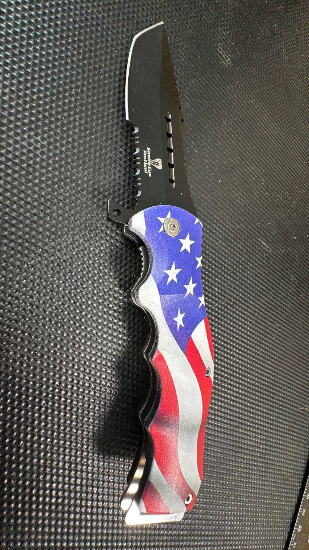 Snake Eye American Flag Tactical Knife