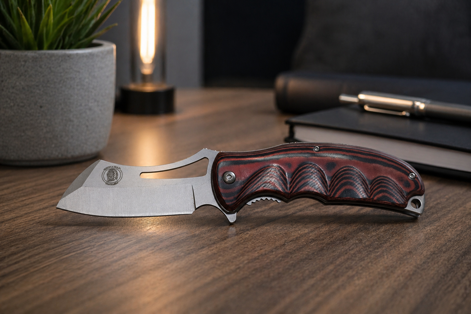 Frost – Liner lock Knife A/O Red Micarta
