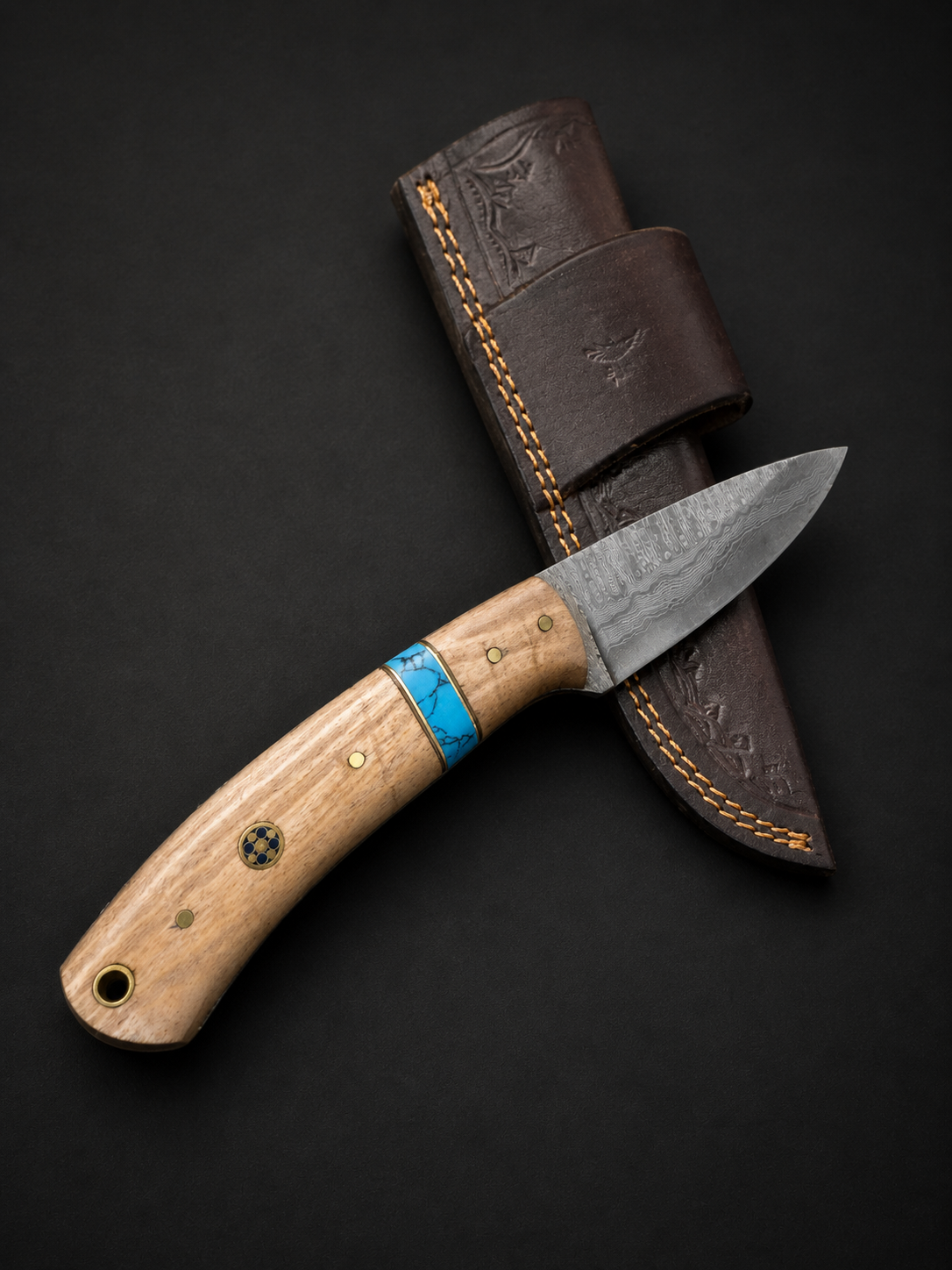 Handmade Damascus Steel Knife (Blem)