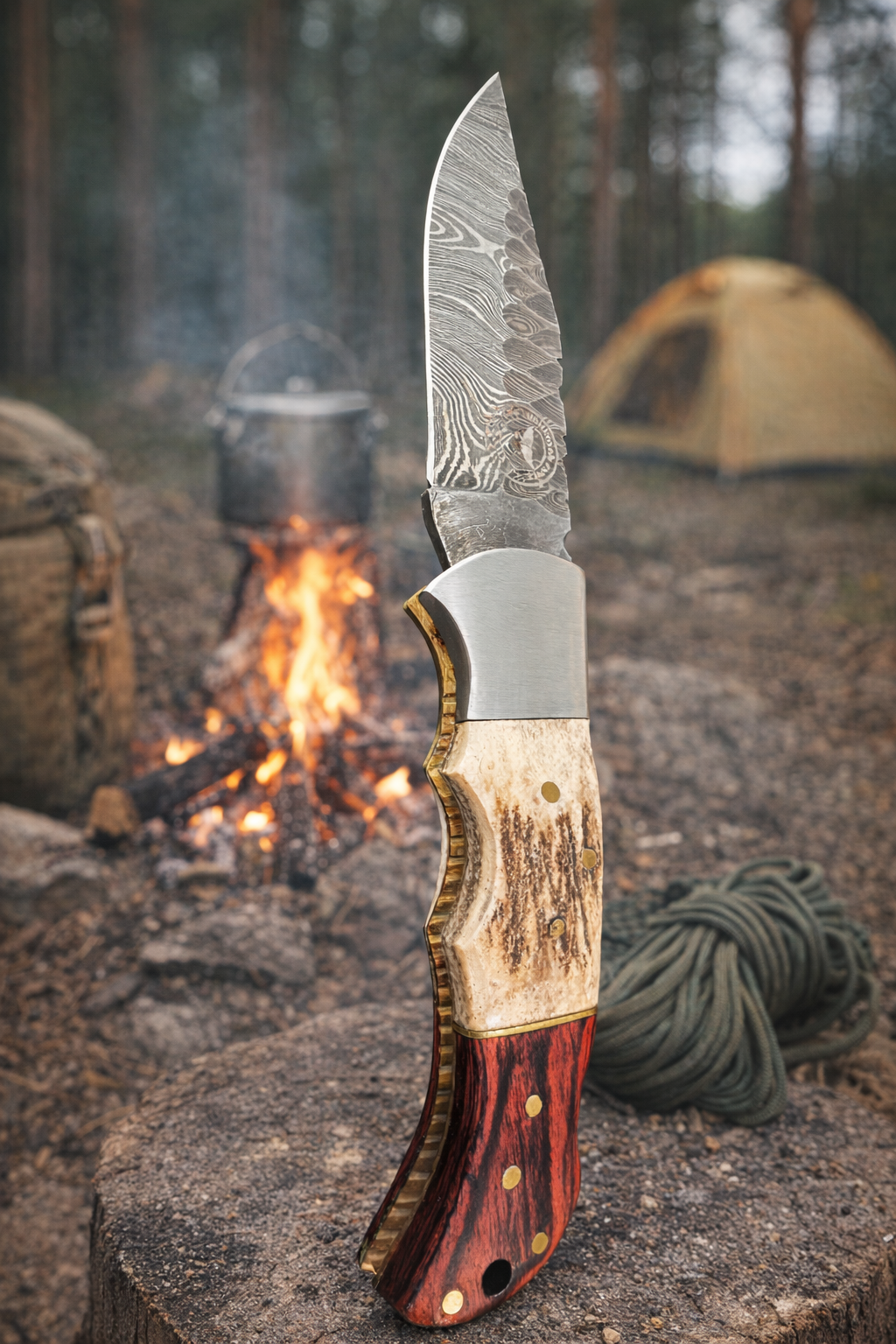 7" Handmade Pocket knife by Hometown Knives