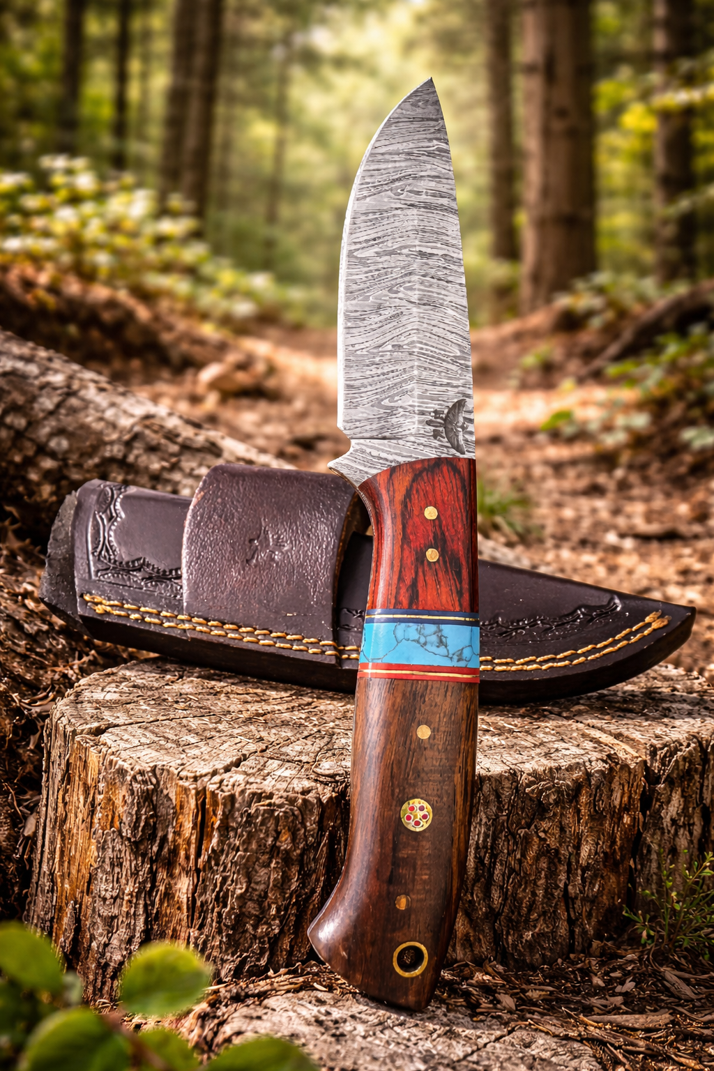 Handmade 8” Hunting Knife By Hometown Knives