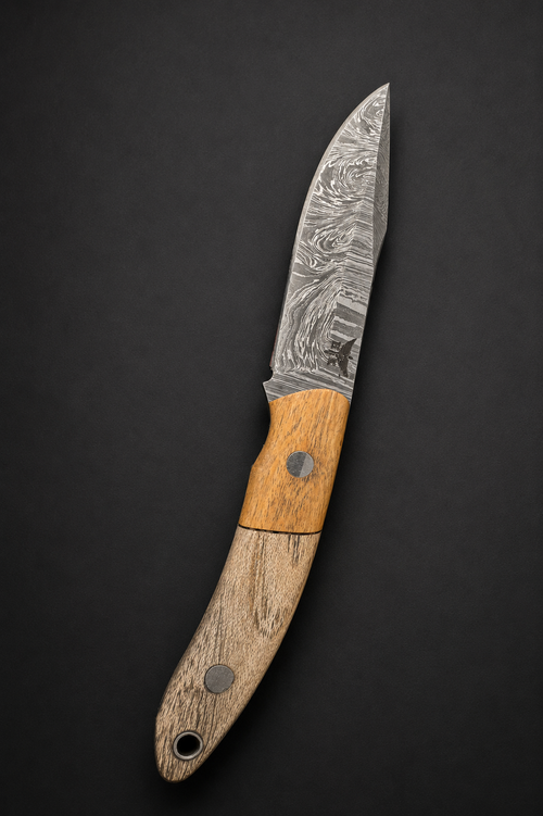 Damascus Hunting Knife by Hometown Knives