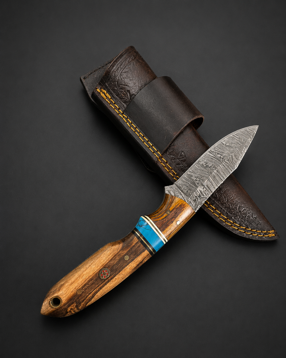 Handmade Damascus Knife by Hometown Knives