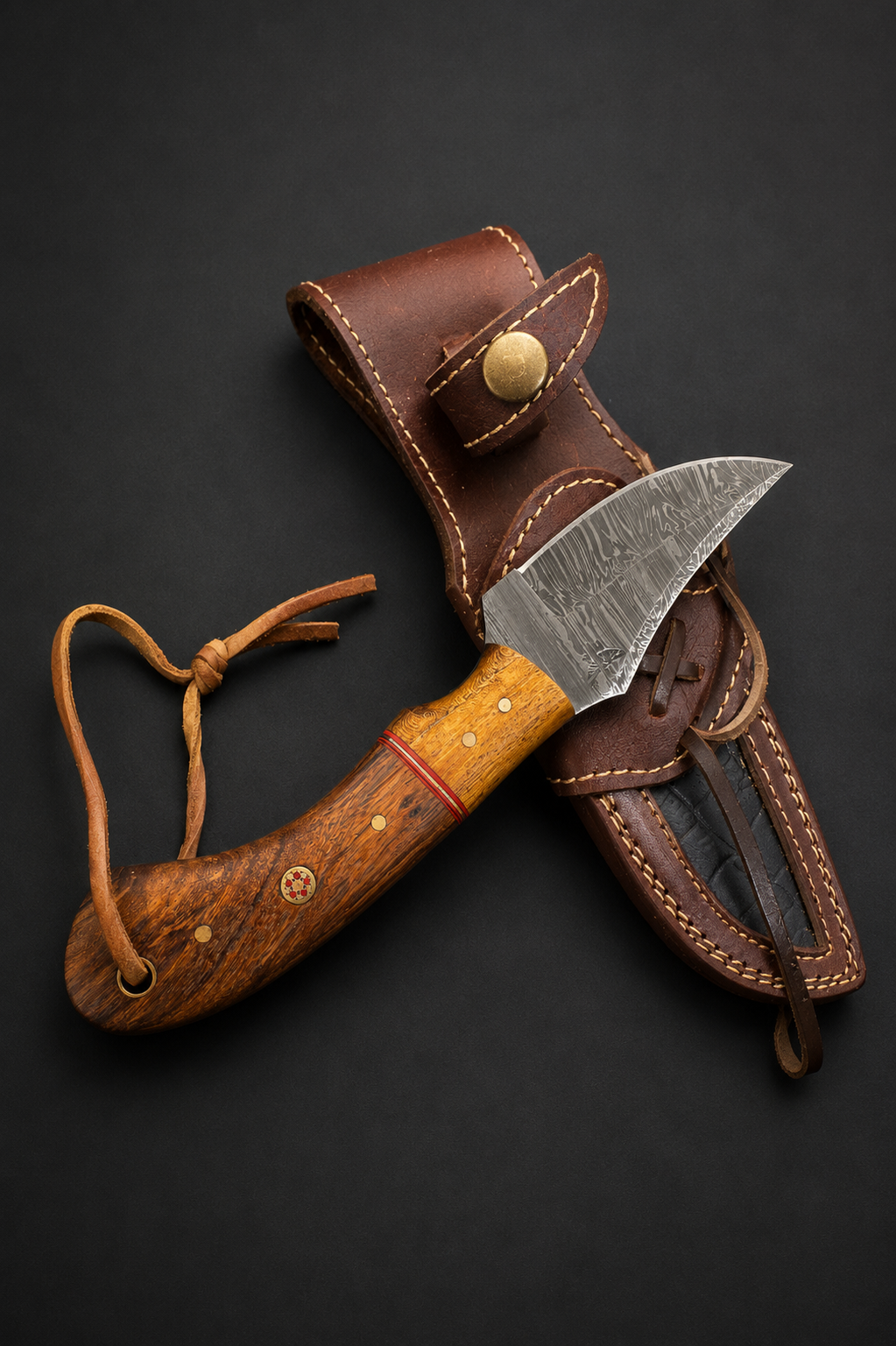 Handmade Damascus Steel knife by Hometown Knives