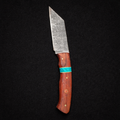 Bowie Skinner Knife with Custom Tooled Dual Carry Sheath