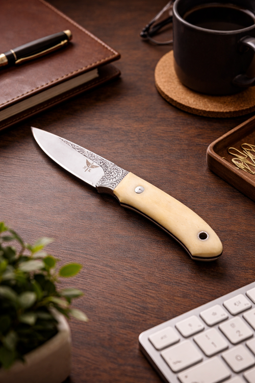 Beautiful Handmade 7.5” Collectible By Hometown Knives