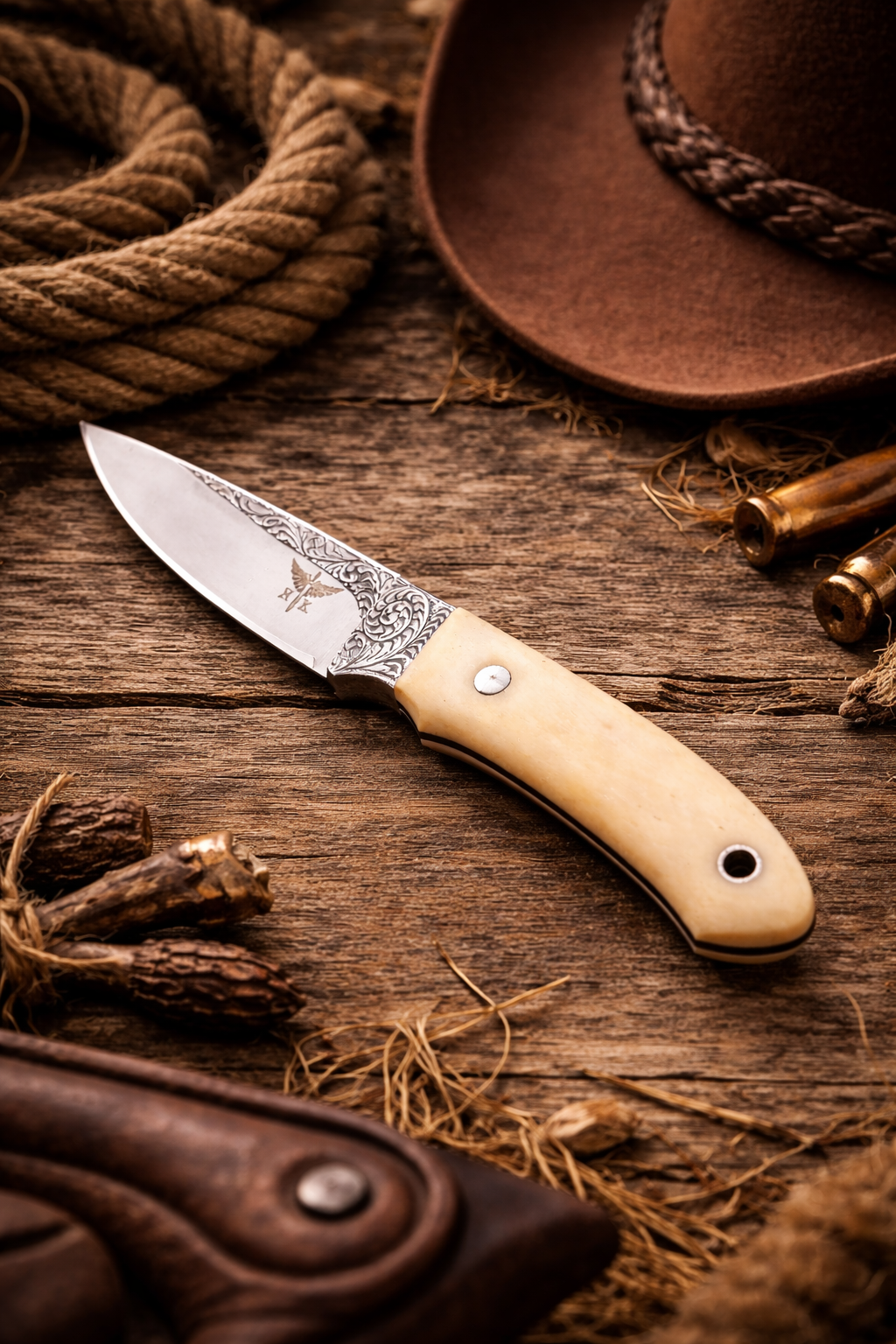Beautiful Handmade 7.5” Collectible By Hometown Knives