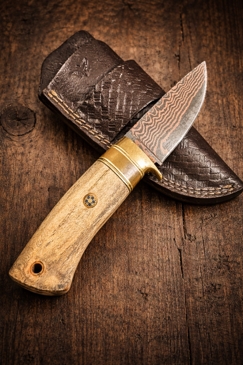 HTK Copper Damascus 8 in Knife