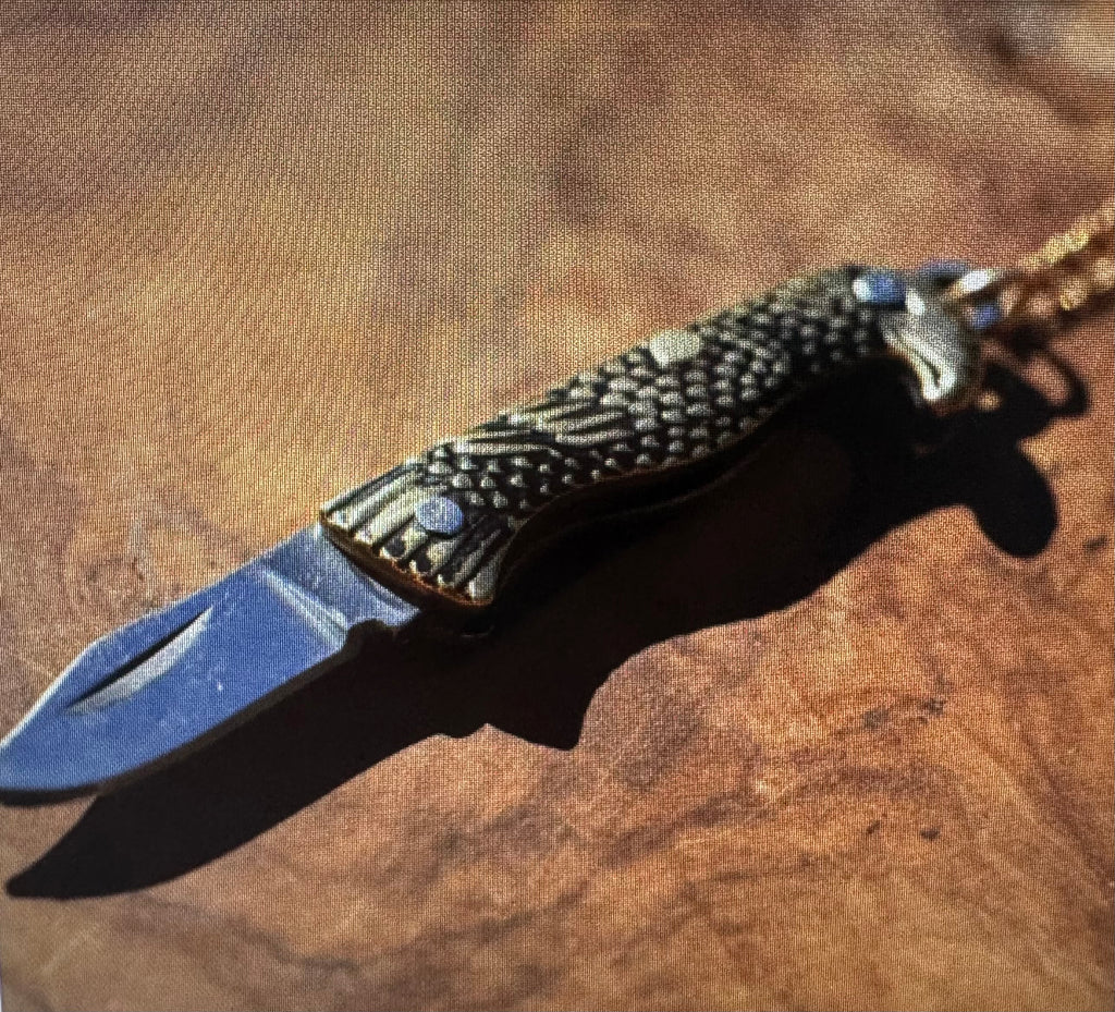 Necklace with Brass Eagle Pendant