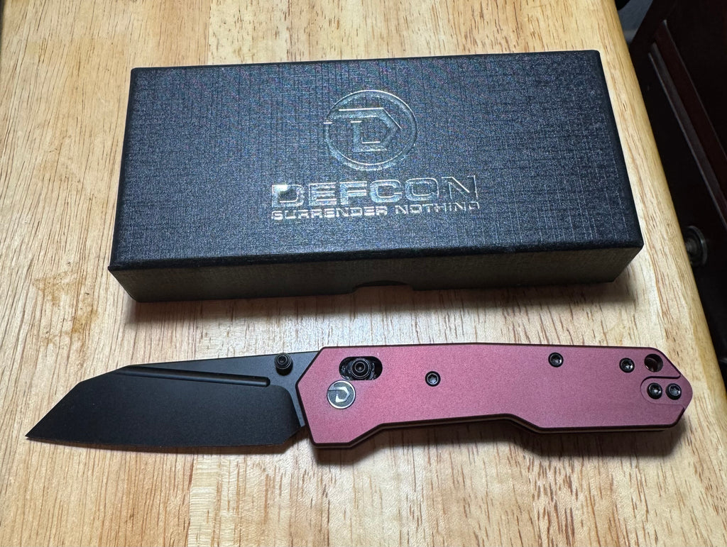 DEFCON ~ Axis Lock Pocket Knife Dark Red