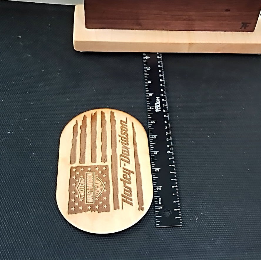 Harley Davidson laser engraved decor