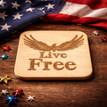 Live Free Laser Engraved Decor