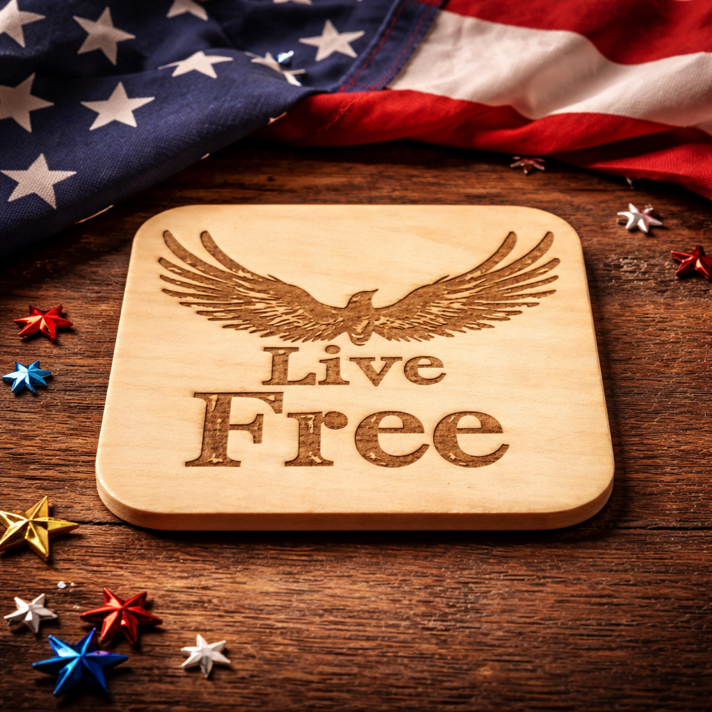 Live Free Laser Engraved Decor
