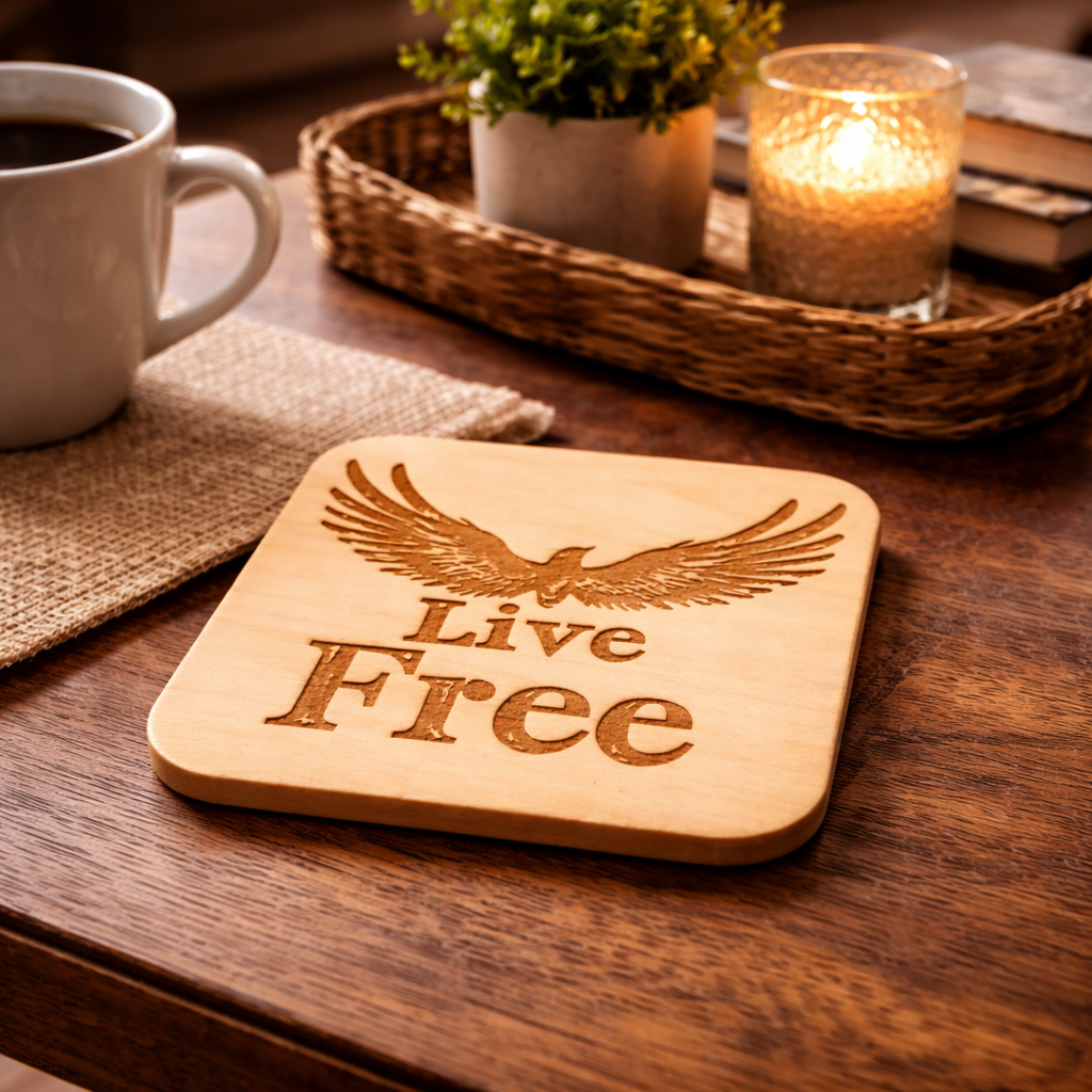 Live Free Laser Engraved Decor