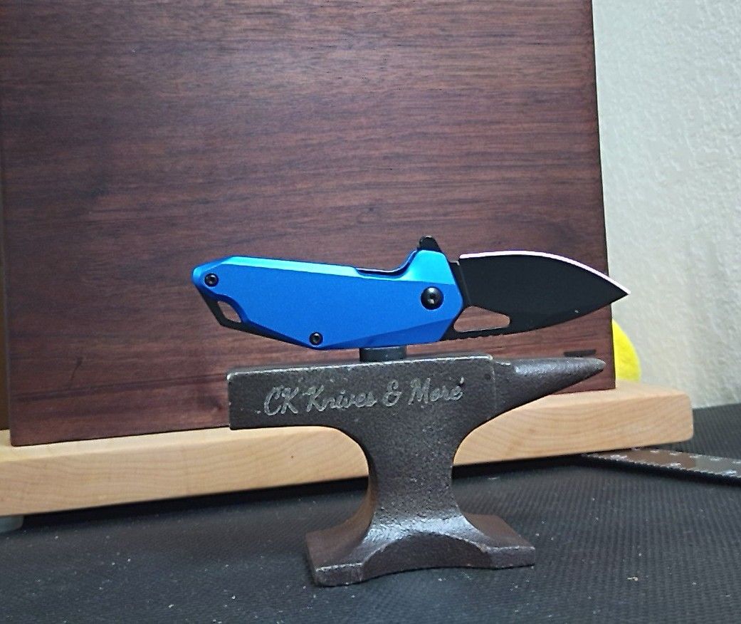 MTech Assisted Folding Knife Blue Aluminum Handle