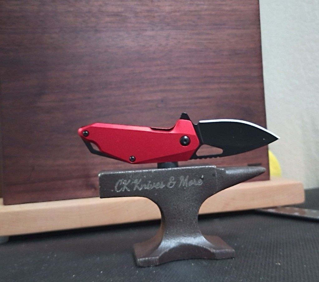 MTech Assisted Folding Knife Red Aluminum Handle