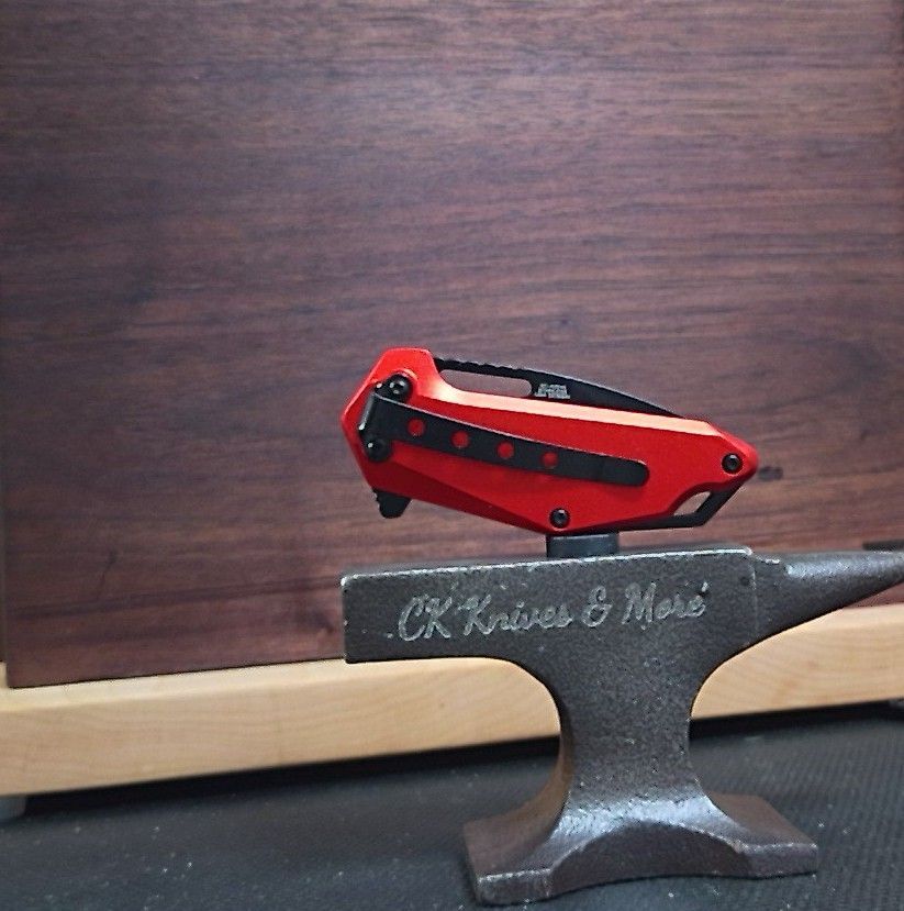 MTech Assisted Folding Knife Red Aluminum Handle