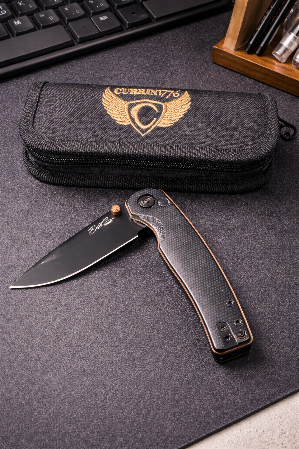 Savannah Folding Knife by Brandon Currin  (Currin 1776)