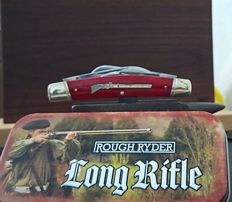 Rough Rider Red Long Rifle Congress Pocket Knife