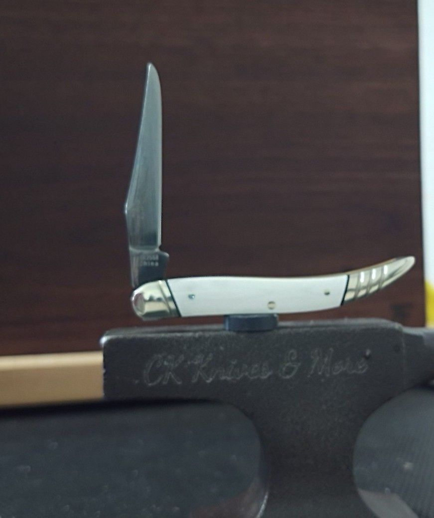 Rough Rider Tuxedo Small Toothpick White Micarta Folding Stainless Knife