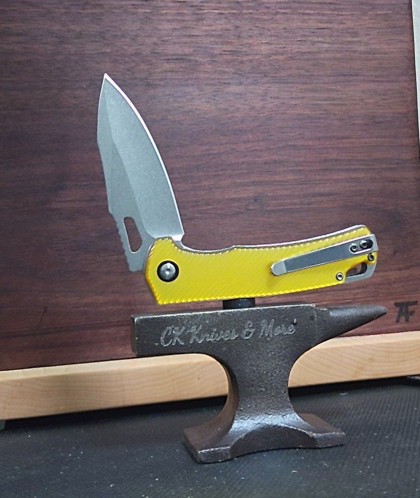 Rough Rider Yellow Acrylic Linerlock Folding Knife