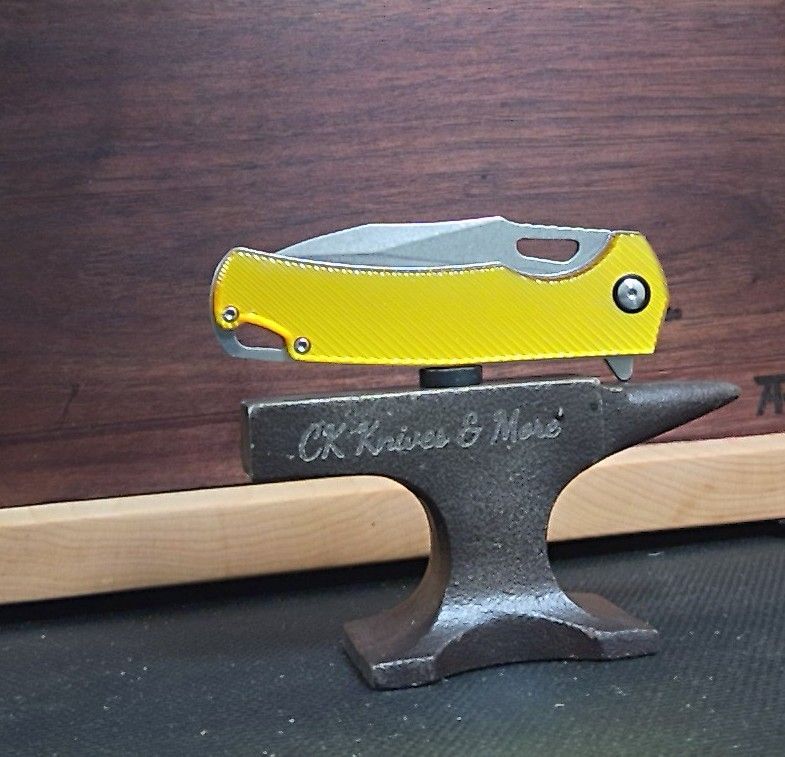 Rough Rider Yellow Acrylic Linerlock Folding Knife
