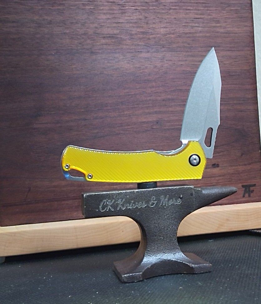 Rough Rider Yellow Acrylic Linerlock Folding Knife