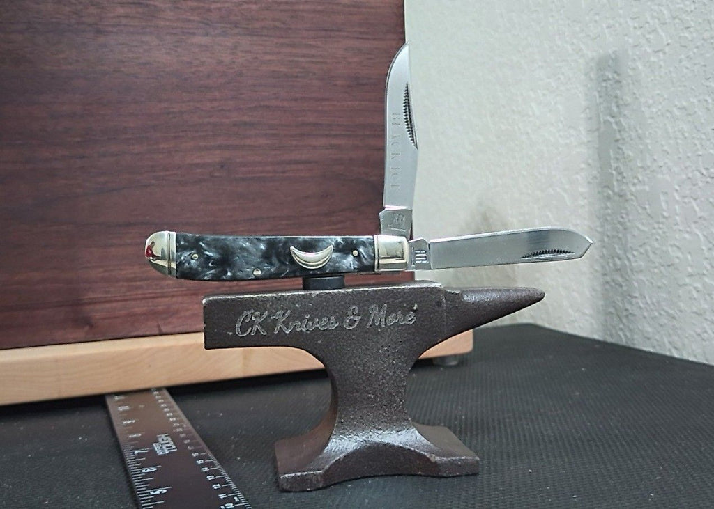 Rough Ryder Black Ice Mini Trapper 3 1/2" Pocket Knife