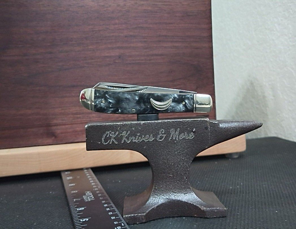 Rough Ryder Black Ice Mini Trapper 3 1/2" Pocket Knife