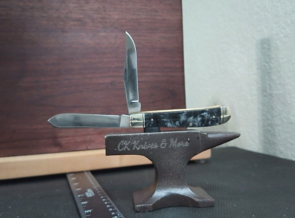 Rough Ryder Black Ice Mini Trapper 3 1/2" Pocket Knife