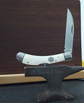 Rough Rider Lockback White Smooth Micarta Folding Stainless Pocket Knife