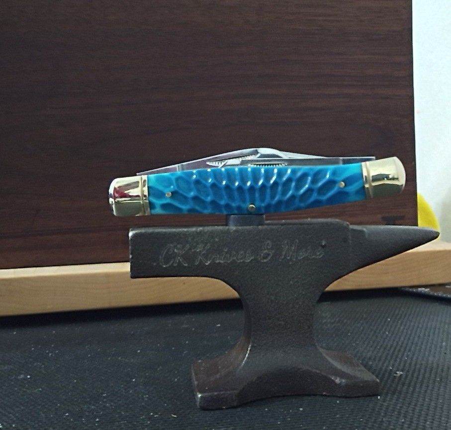 Rough Rider Large Stockman Blue Dragon Folding Stainless Knife