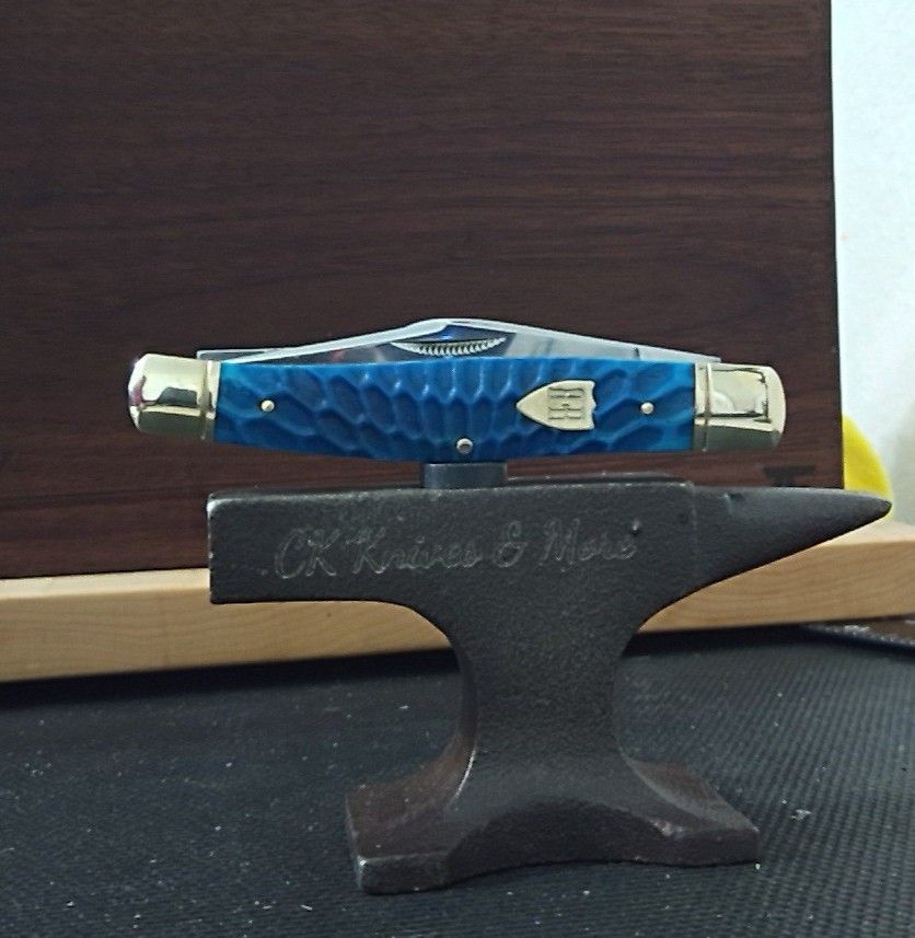 Rough Rider Large Stockman Blue Dragon Folding Stainless Knife